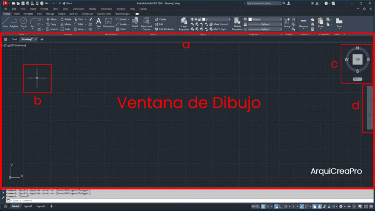 Intercom Screen Autocad Interfaz de AutoCAD 2026: guía básica - ArquiCreaPro