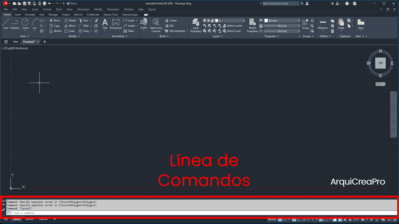 Intercom Screen Autocad Interfaz de AutoCAD 2026: guía básica - ArquiCreaPro