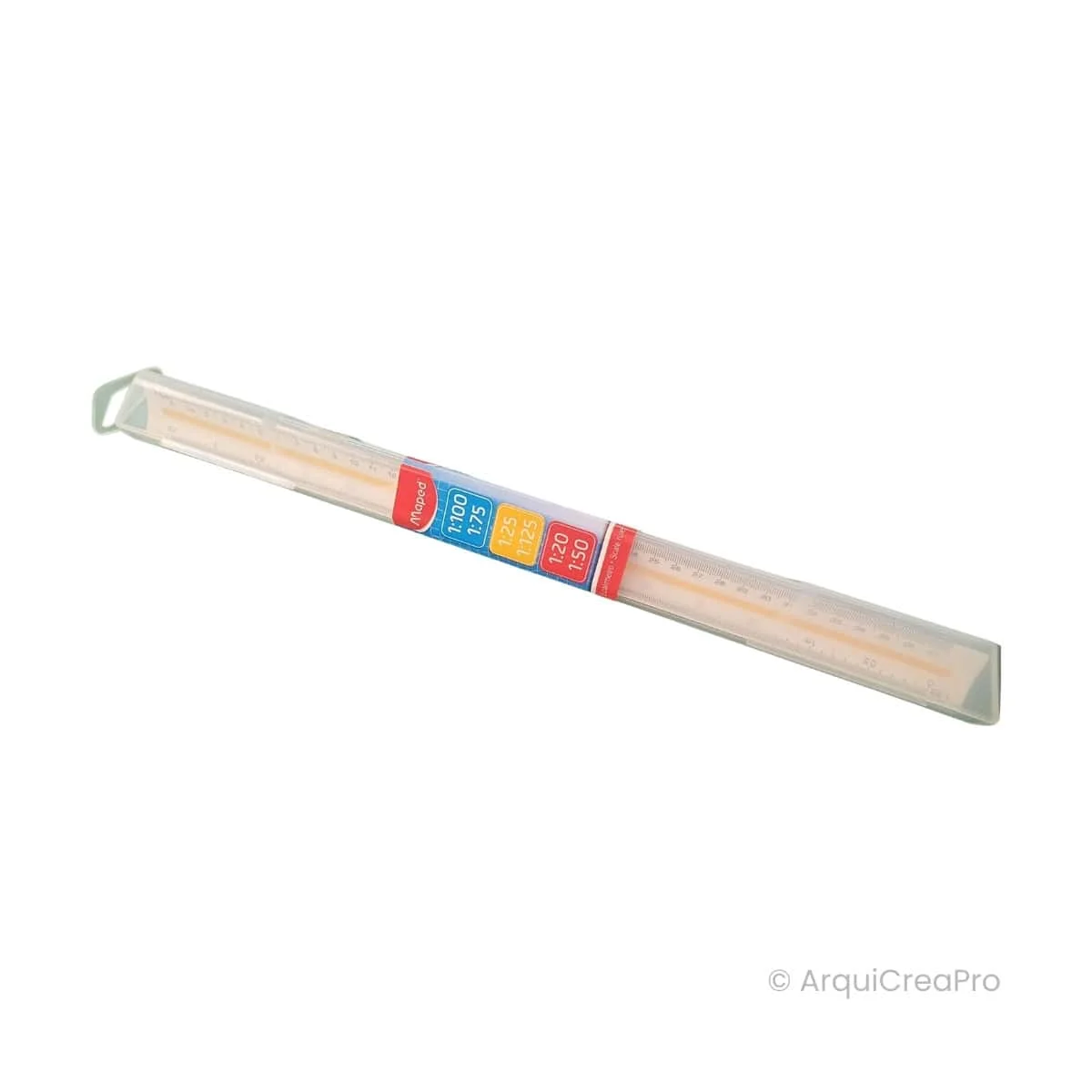 Escalímetro triangular 30 cm Technic Maped vista isométrica izquierda.