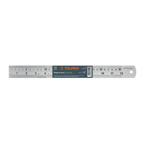 Regla de Acero Inoxidable 30cm Truper