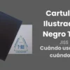 Cartulina Ilustración Negro T-99 JISS, usos correctos y errores comunes en dibujo arquitectónico.