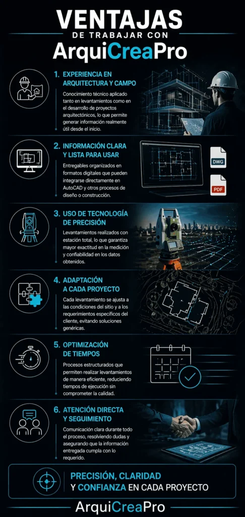Ventajas de trabajar con ArquiCreaPro en levantamientos topogr&aacute;ficos y arquitect&oacute;nicos con precisi&oacute;n, experiencia y tecnolog&iacute;a